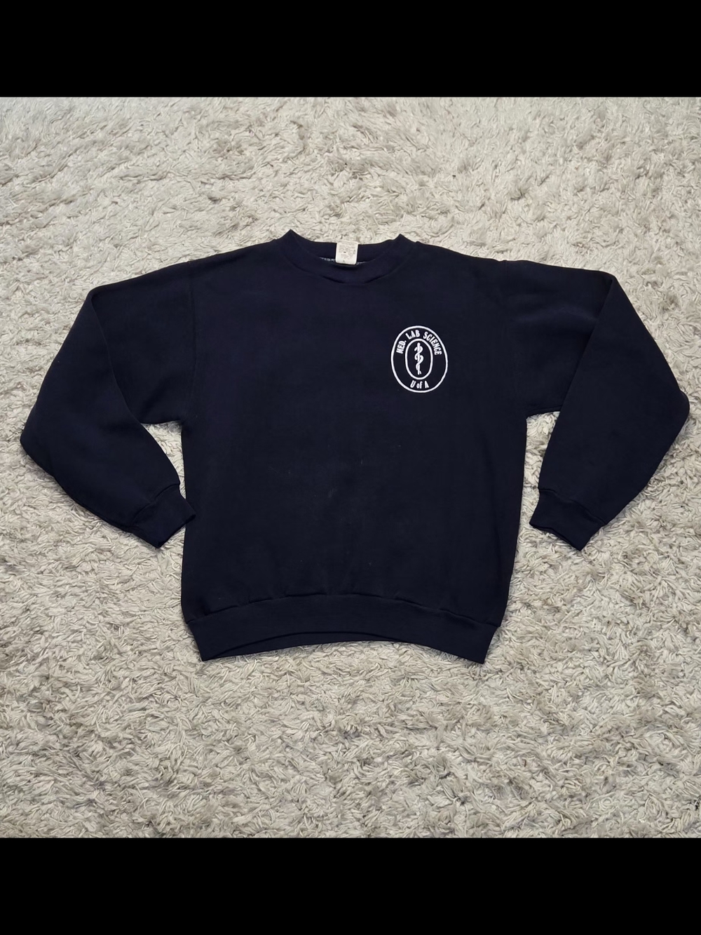 VTG 70s Russell UofA Med Lab Crewneck S